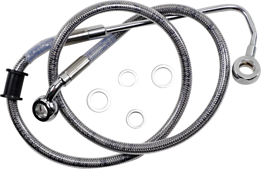 Brake Line - +2" - Stainless Steel - '15-'17 Softail DragSpecialties 618300-2 - Side View