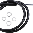 Load image into Gallery viewer, Brake Line - +4" - Black - '15-'17 Softail DragSpecialties 618302-4BLK - Main Product View