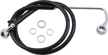 Load image into Gallery viewer, Brake Line - +4" - Black - '15-'17 Softail DragSpecialties 618302-4BLK - Main Product View