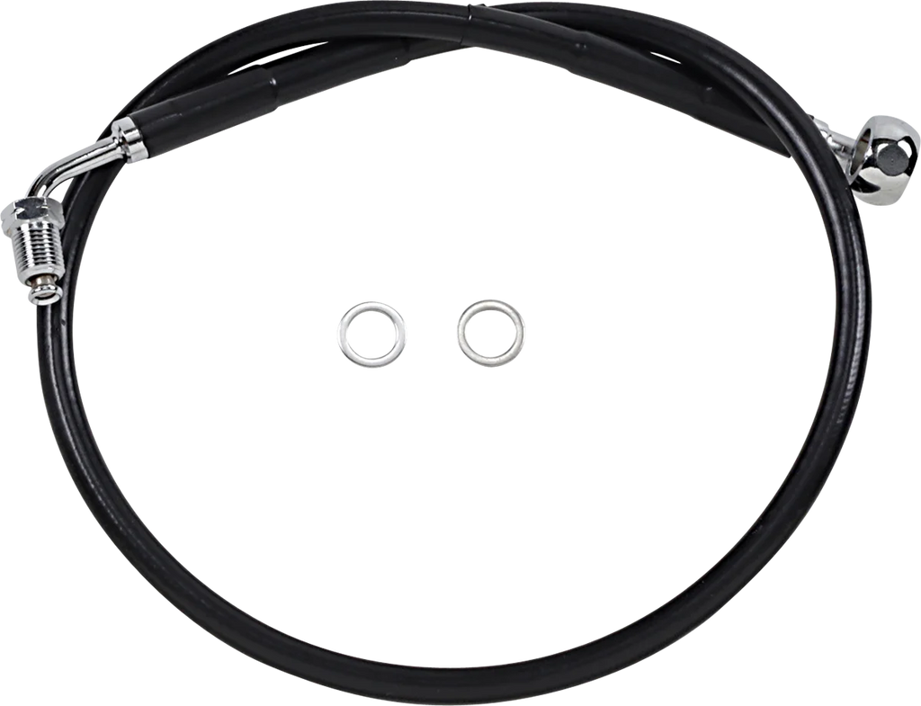 Brake Line - +4" - Black - '18-'21 Softail DragSpecialties 618601-4BLK - Main Product View