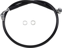 Load image into Gallery viewer, Brake Line - +4" - Black - '18-'21 Softail DragSpecialties 618601-4BLK - Main Product View