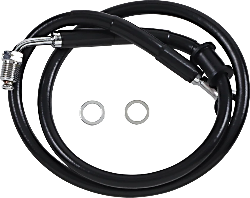 Brake Line - +4" - Black - '18-'22 Softail DragSpecialties 618620-4BLK - Main Product View