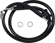Load image into Gallery viewer, Brake Line - +4" - Black - '18-'22 Softail DragSpecialties 618620-4BLK - Main Product View
