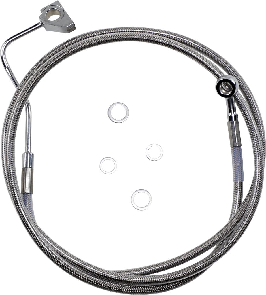 Brake Line - +4" - Stainless Steel - ABS DragSpecialties 614220-4 - Main Product View