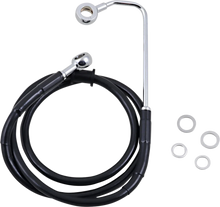 Load image into Gallery viewer, Brake Line - +6" - Black - '15-'17 Softail DragSpecialties 618299-6BLK - Main Product View