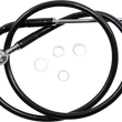 Load image into Gallery viewer, Brake Line - +6" - Black - '15-'17 Softail DragSpecialties 618299-6BLK - Side View