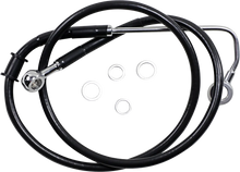 Load image into Gallery viewer, Brake Line - +6" - Black - '15-'17 Softail DragSpecialties 618299-6BLK - Side View