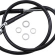 Load image into Gallery viewer, Brake Line - +6" - Black - '15-'17 Softail DragSpecialties 618302-6BLK - Main Product View