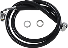 Load image into Gallery viewer, Brake Line - +6" - Black - '18-'21 Softail DragSpecialties 618601-6BLK - Main Product View