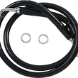 Load image into Gallery viewer, Brake Line - +6" - Black - '18-'21 Softail DragSpecialties 618604-6BLK - Main Product View