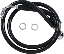 Load image into Gallery viewer, Brake Line - +6" - Black - '18-'21 Softail DragSpecialties 618604-6BLK - Main Product View