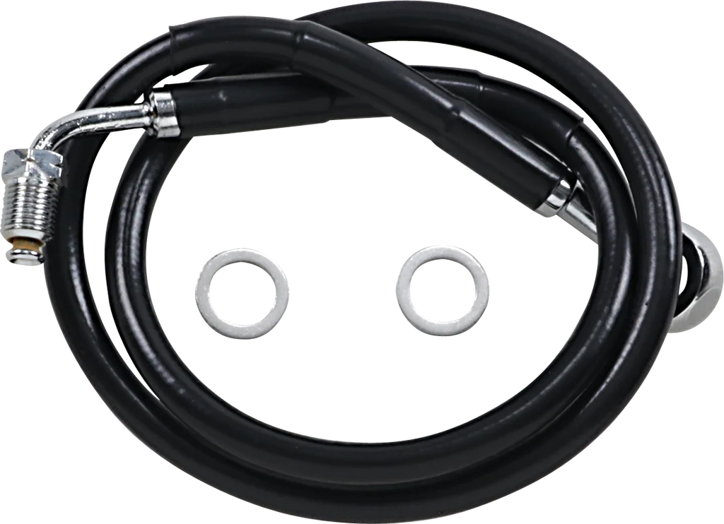 Brake Line - +6" - Black - '18-'22 Softail DragSpecialties 618631-6BLK - Main Product View