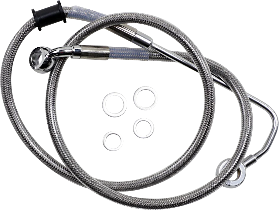 Brake Line - +6" - Stainless Steel - '15-'17 Softail DragSpecialties 618300-6 - Main Product View