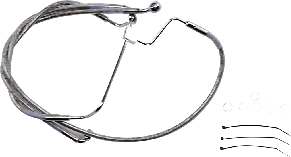 Brake Line - +6" - Stainless Steel DragSpecialties 614085-6 - Main Product View