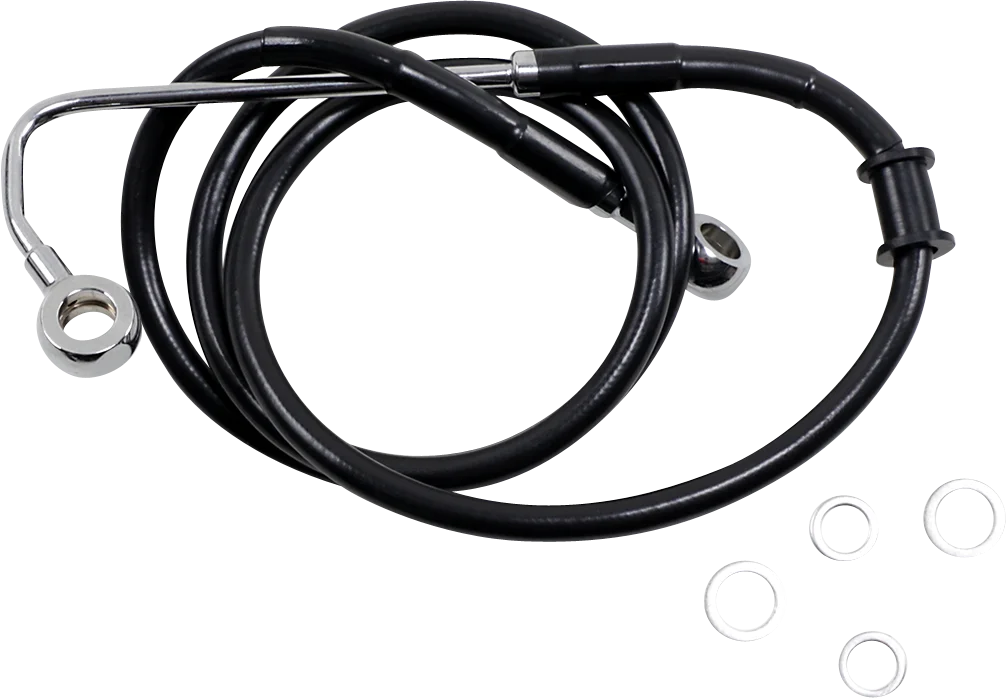 Brake Line - +8" - Black - '15-'17 Softail DragSpecialties 618299-8BLK - Main Product View