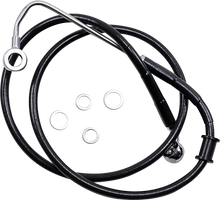 Load image into Gallery viewer, Brake Line - +8" - Black - '15-'17 Softail DragSpecialties 618300-8BLK - Main Product View