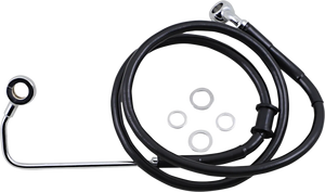 Brake Line - +8" - Black - '15-'17 Softail DragSpecialties 618302-8BLK - Main Product View