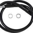 Load image into Gallery viewer, Brake Line - +8" - Black - '18-'21 Softail DragSpecialties 618601-8BLK - Main Product View
