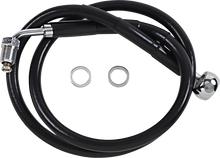 Load image into Gallery viewer, Brake Line - +8" - Black - '18-'21 Softail DragSpecialties 618601-8BLK - Main Product View