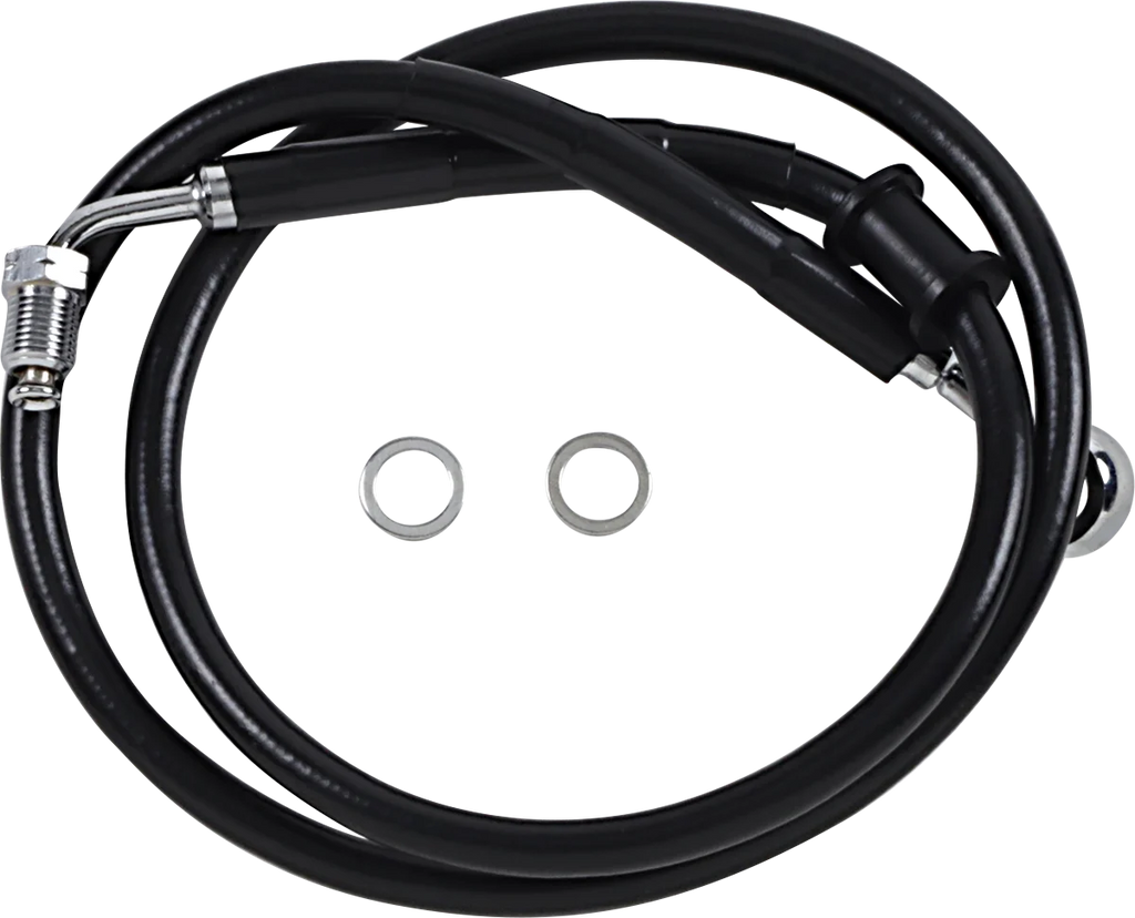 Brake Line - +8" - Black - '18-'22 Softail DragSpecialties 618620-8BLK - Main Product View