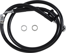 Load image into Gallery viewer, Brake Line - +8" - Black - '18-'22 Softail DragSpecialties 618620-8BLK - Main Product View