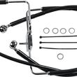 Load image into Gallery viewer, Brake Line - +8" - Black - XL DragSpecialties 618566-8BLK - Main Product View