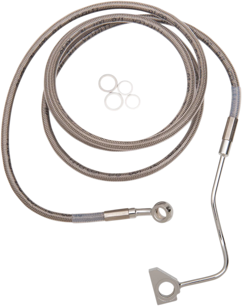 Brake Line - +8" - Stainless Steel - ABS DragSpecialties 614220-8 - Main Product View