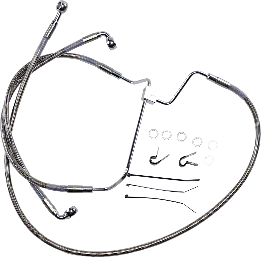 Brake Line - +8" - Stainless Steel DragSpecialties 614085-8 - Main Product View