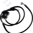 Load image into Gallery viewer, Brake Line - Front - +10" - Black - XL DragSpecialties 614745-10BLK - Main Product View