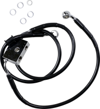 Load image into Gallery viewer, Brake Line - Front - +10" - Black - XL DragSpecialties 614745-10BLK - Main Product View