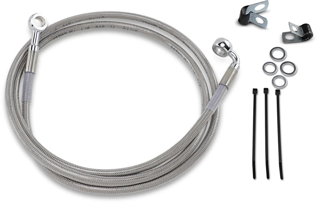Brake Line - Front - +10" - Stainless Steel DragSpecialties 640115-10 - Main Product View