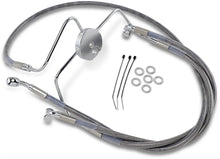 Load image into Gallery viewer, Brake Line - Front - +10" - Stainless Steel DragSpecialties 644410-10 - Main Product View