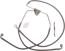 Load image into Gallery viewer, Brake Line - Front - +10" - Touring - Stainless Steel DragSpecialties 620085-10 - Main Product View