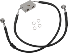 Load image into Gallery viewer, Brake Line - Front - +2" - Black - XL DragSpecialties 614743-2BLK - Main Product View