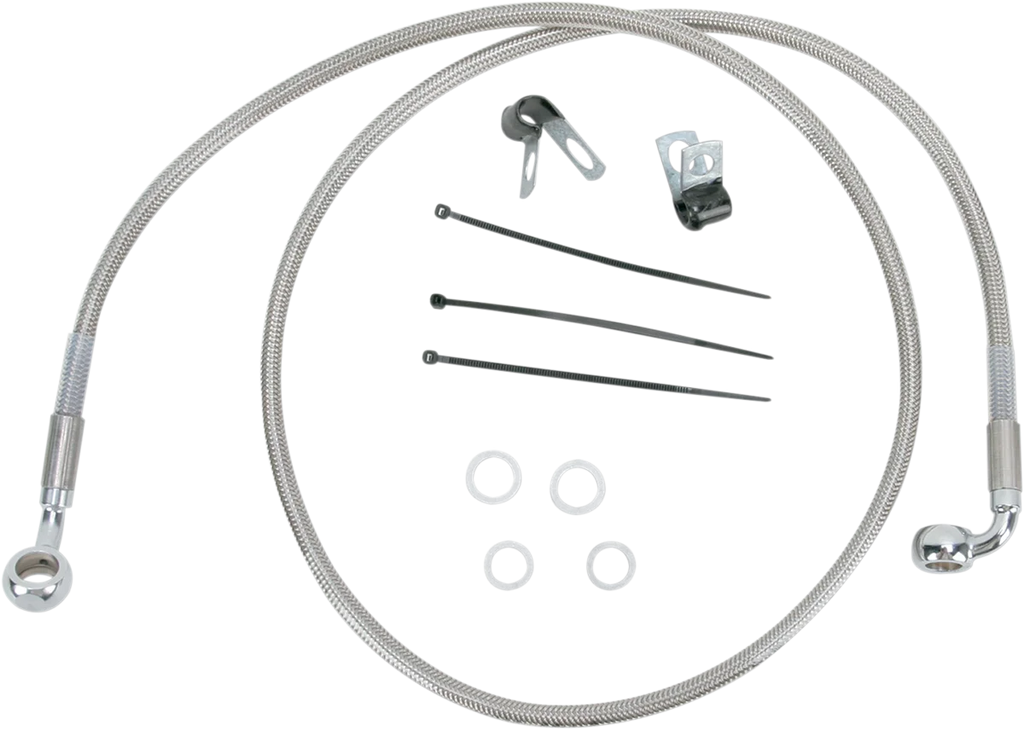 Brake Line - Front - +2" - Stainless Steel DragSpecialties 640110-2 - Main Product View