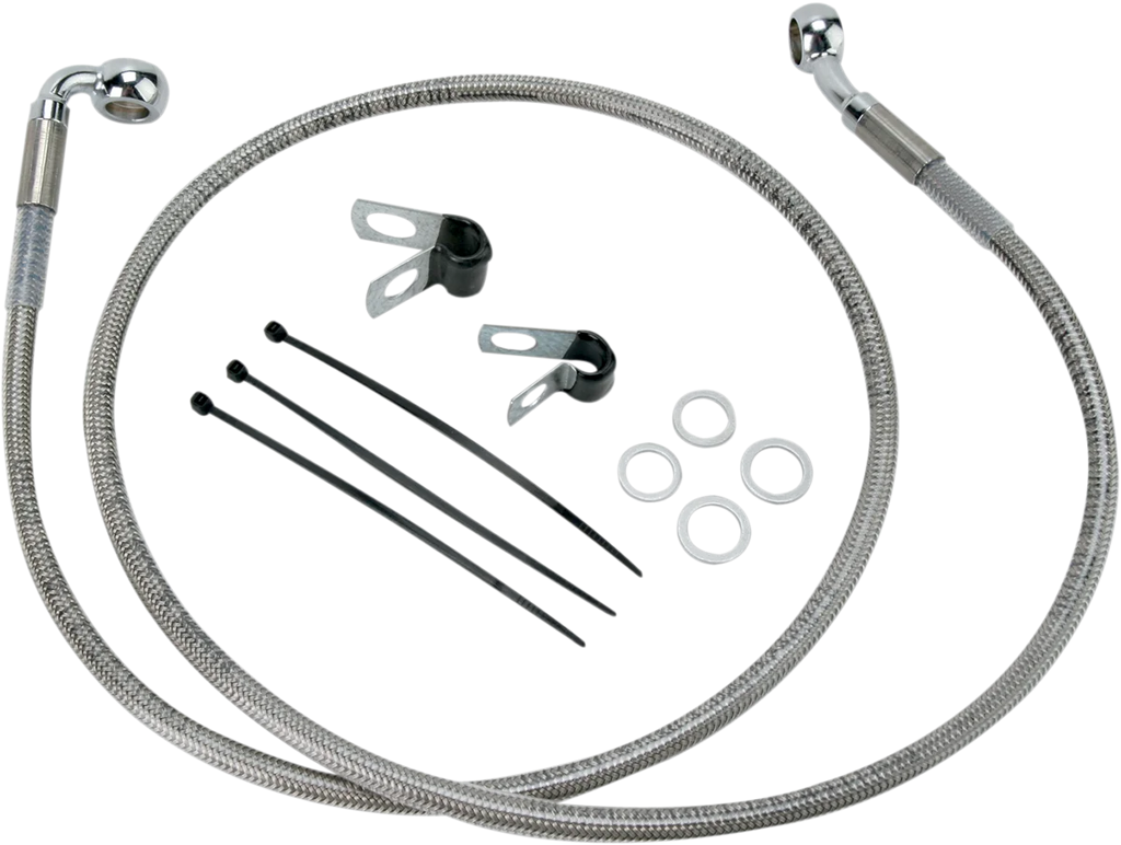 Brake Line - Front - +2" - Stainless Steel DragSpecialties 640112-2 - Main Product View