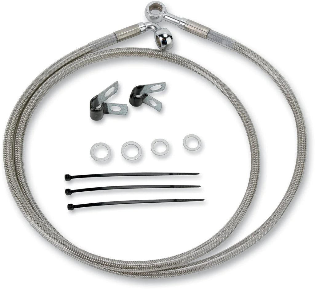 Brake Line - Front - +2" - Stainless Steel DragSpecialties 640115-2 - Main Product View