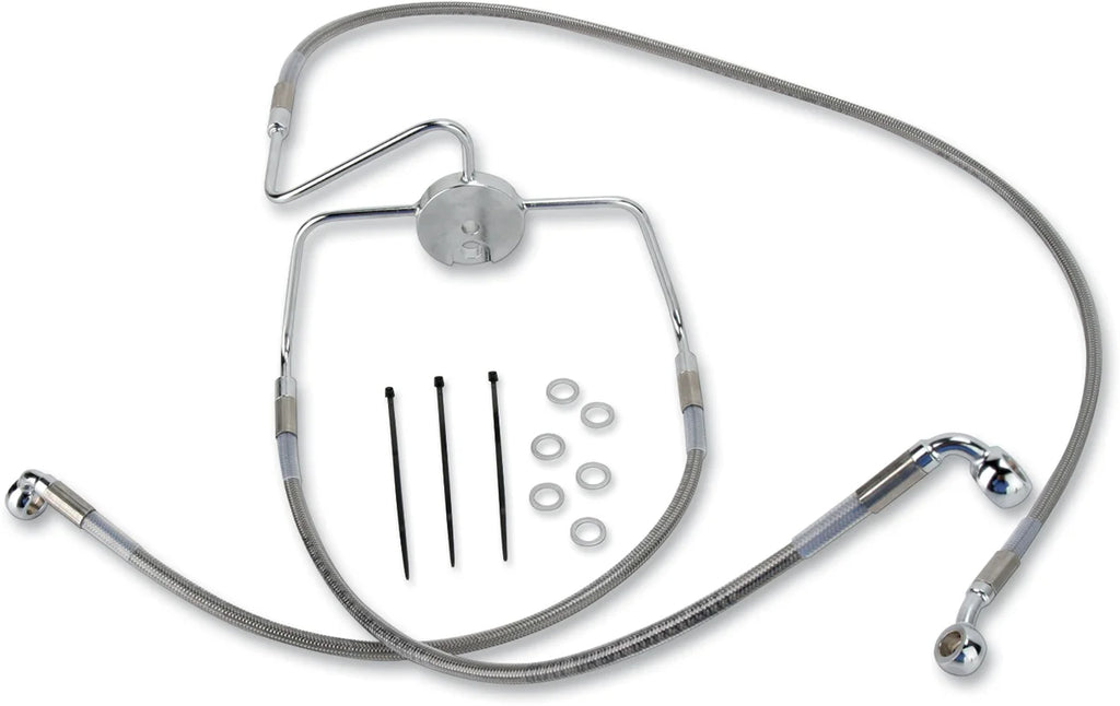 Brake Line - Front - +2" - Stainless Steel DragSpecialties 644410-2 - Main Product View