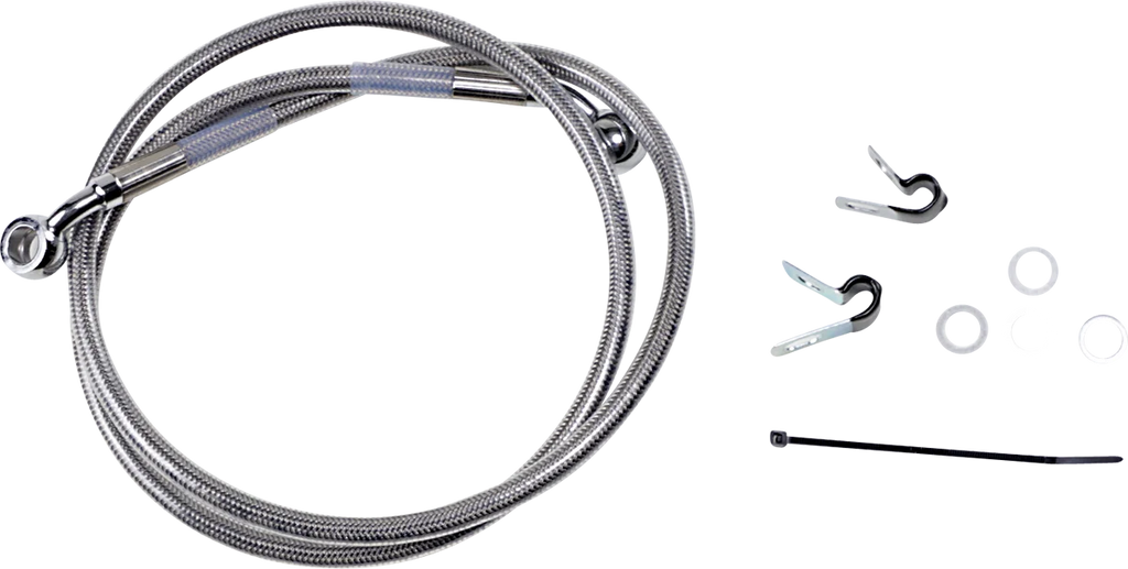 Brake Line - Front - +2" - Stainless Steel - XL DragSpecialties 660310-2 - Main Product View