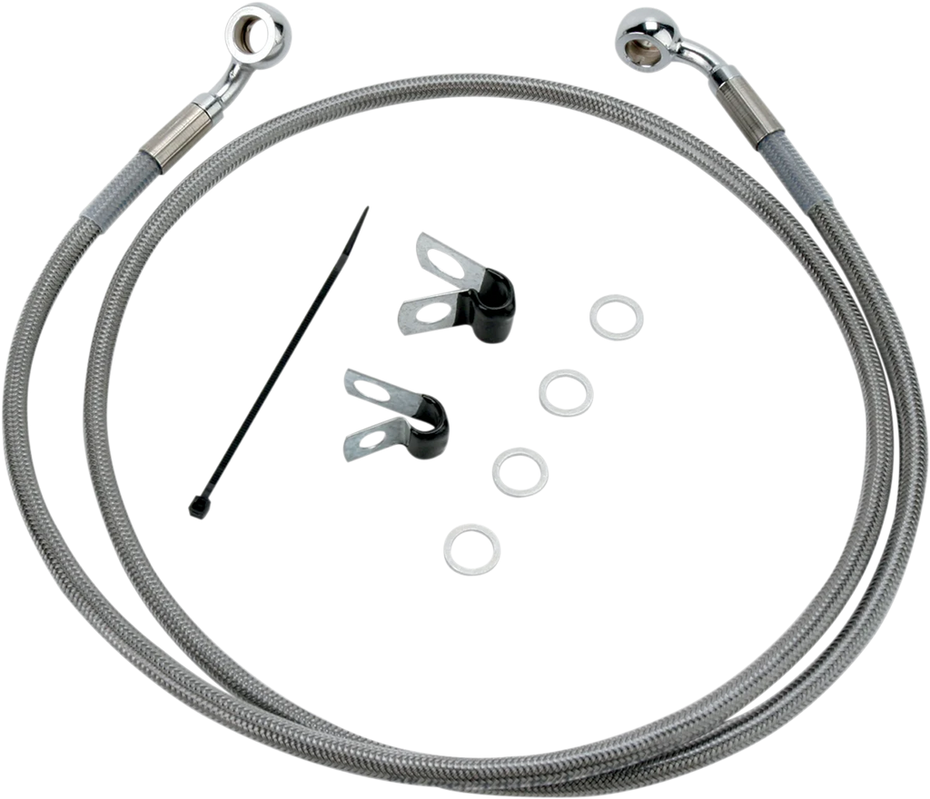 Brake Line - Front - +2" - Stainless Steel - XL DragSpecialties 660313-2 - Main Product View