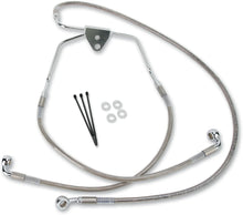 Load image into Gallery viewer, Brake Line - Front - +2" - Touring - Stainless Steel DragSpecialties 620085-2 - Side View