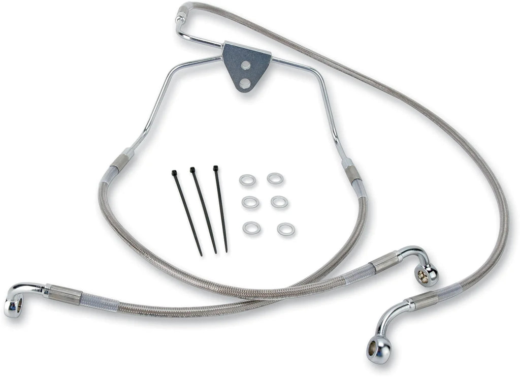 Brake Line - Front - +2" - Touring - Stainless Steel DragSpecialties 660411-2 - Main Product View