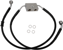 Load image into Gallery viewer, Brake Line - Front - +4" - Black - XL DragSpecialties 614745-4BLK - Main Product View