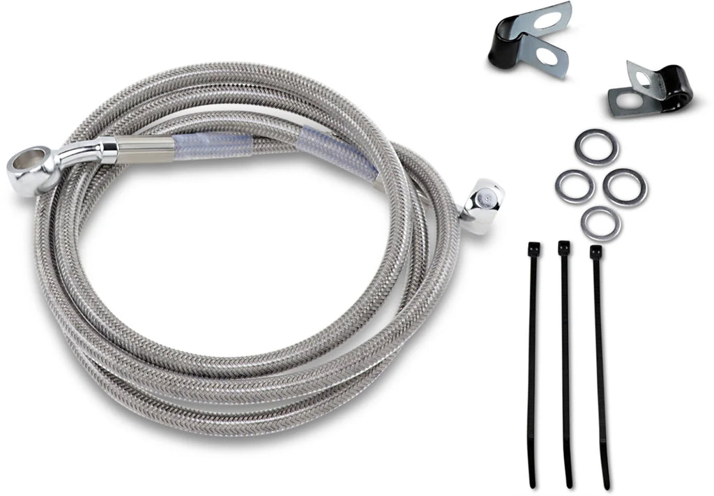 Brake Line - Front - +4" - Stainless Steel DragSpecialties 640210-4 - Main Product View