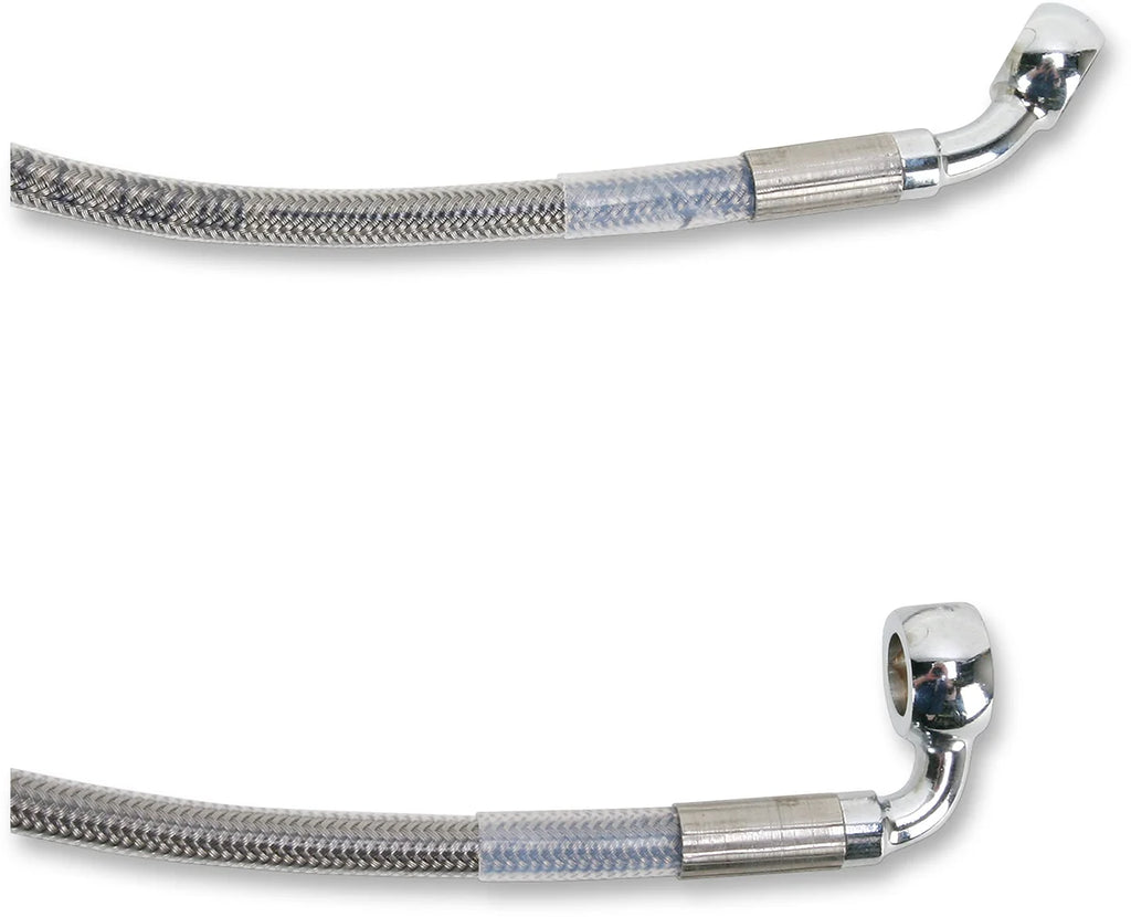 Brake Line - Front - +4" - Stainless Steel DragSpecialties 660214-4 - Side View
