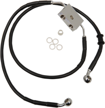 Load image into Gallery viewer, Brake Line - Front - +6" - Black - XL DragSpecialties 614750-6BLK - Main Product View