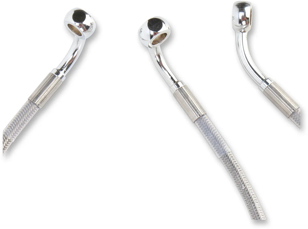 Brake Line - Front - +6" - Stainless Steel DragSpecialties 644410-6 - Side View