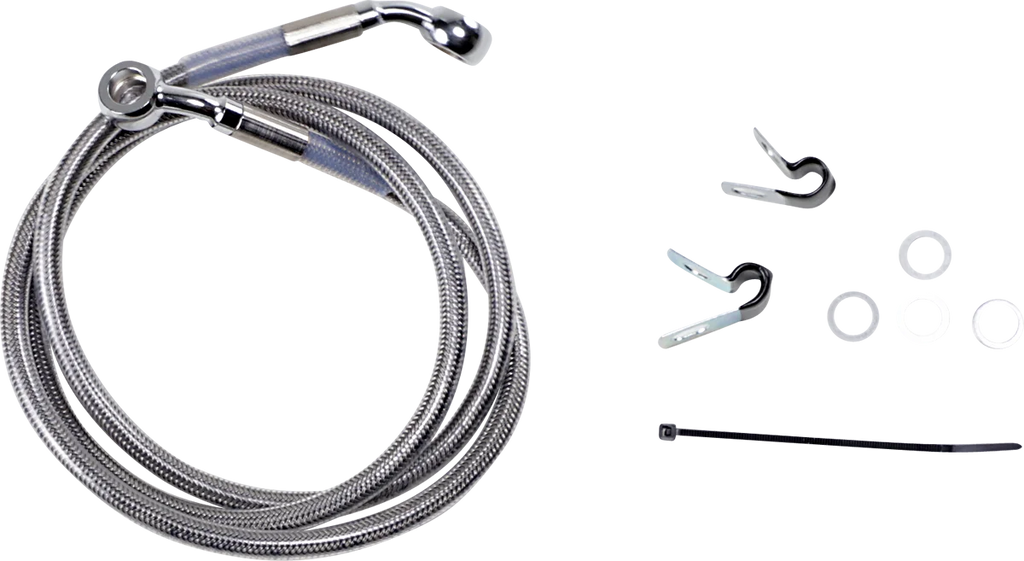 Brake Line - Front - +6" - Stainless Steel - XL DragSpecialties 660310-6 - Main Product View