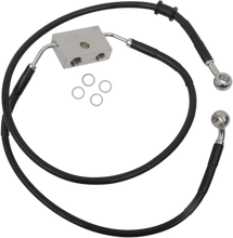 Load image into Gallery viewer, Brake Line - Front - +8" - Black - XL DragSpecialties 614743-8BLK - Main Product View