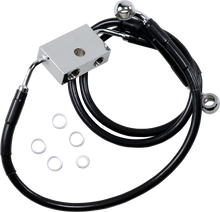 Load image into Gallery viewer, Brake Line - Front - +8" - Black - XL DragSpecialties 614745-8BLK - Main Product View